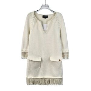 CHANEL Ivory Fringe Dress
